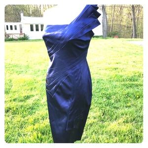 Issue NY Satin Accordion Pleat Cocktail Dress Sz.6